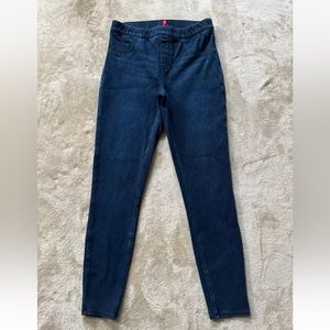 Spanx Women’s Pants Jean-ish Ankle‎ Legging Dark Wash Control Skinny Sz M
